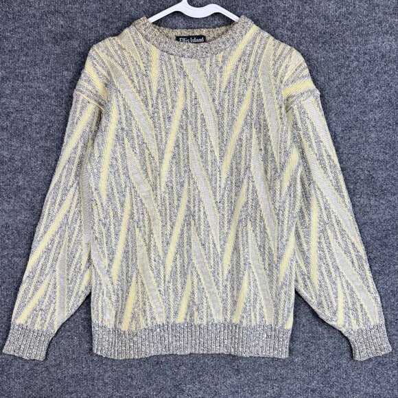 Ellis Island Sweaters - Women's Cream and Gray Sweater